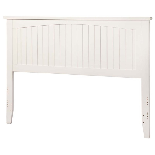 AFI  Nantucket Queen Solid Wood Panel Headboard With Device Charger In In White