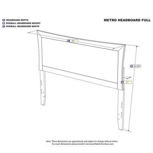 AFI Metro Full Solid Wood Headboard with Device Charger in White
