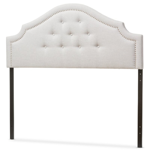 Cora Upholstered Queen Headboard in Grayish Beige