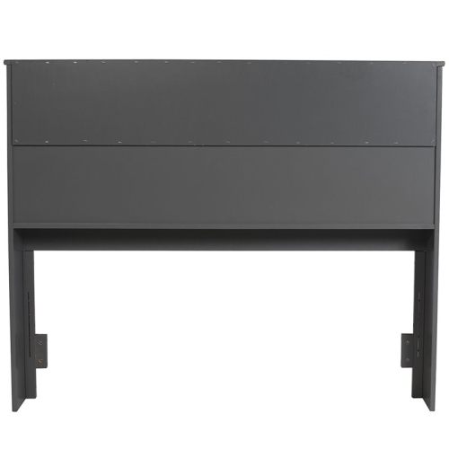 AFI Newport Full Solid Wood Bookcase Headboard with Device Charger in Gray