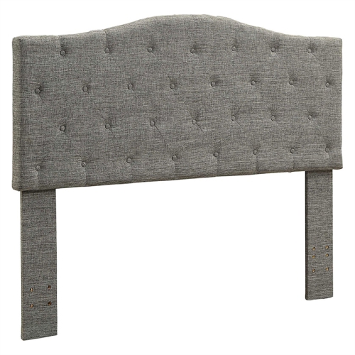 Furniture of America Saira Fabric Full/Queen Tufted Headboard in Gray