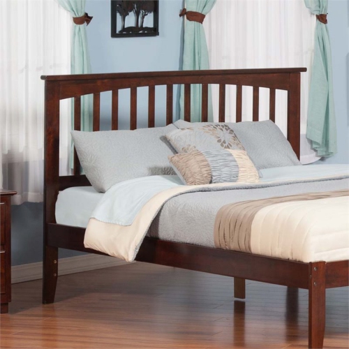 AFI Mission King Solid Wood Headboard with Device Charger in Walnut