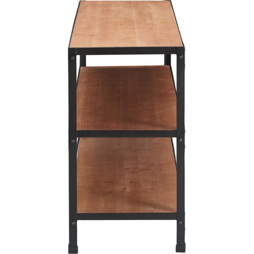 Serta Overland Media Shelf Wood and Black Metal