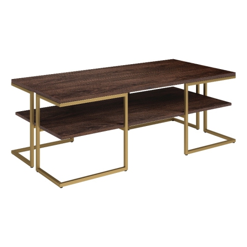 HENN&HART  45" Coffee Table In Gold