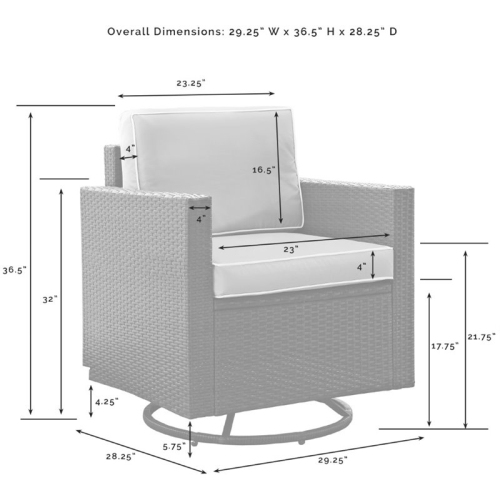 Crosley Palm Harbor 5 Piece Wicker Patio Fire Table Set in Gray and Brown