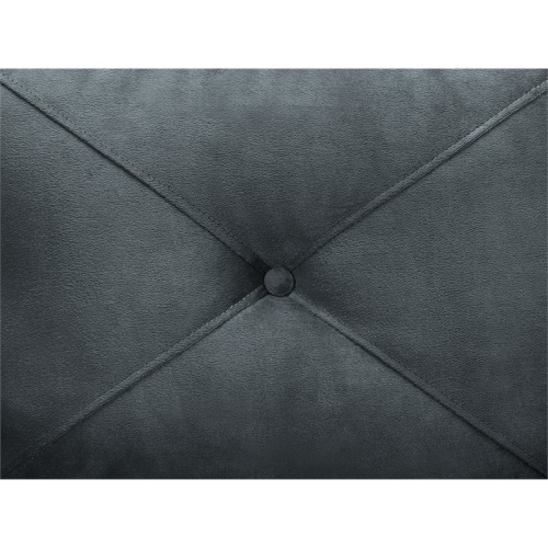 Bowery Hill 18.5" Contemporary Microfiber Loveseat Couch in Dark Gray