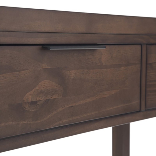 Simpli Home Hollander Wood 60" Contemporary Console Table in Warm Walnut Brown