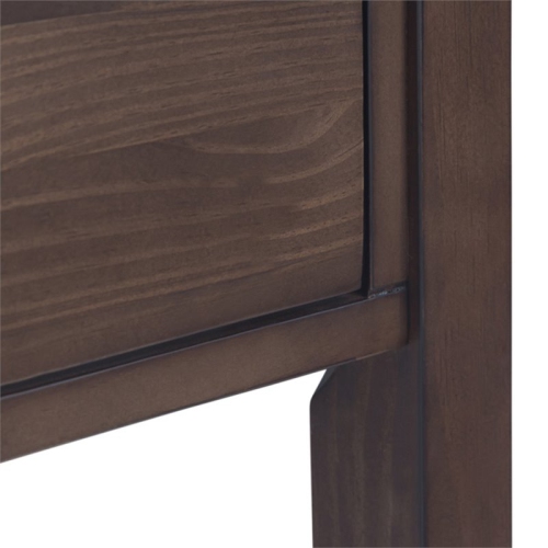 Simpli Home Hollander Wood 60" Contemporary Console Table in Warm Walnut Brown