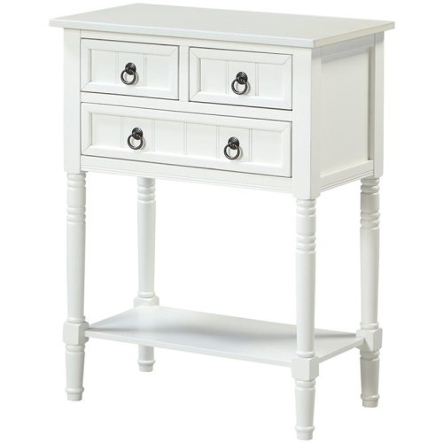 Convenience Concepts Kendra Console Table in White Wood Finish Best