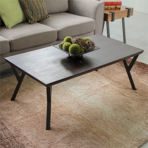 International Caravan Hamburg Wood Coffee Table in Sonoma Oak