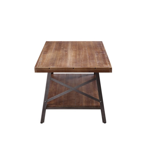 ACME Ikram Coffee Table in Weathered Oak and Sandy Black
