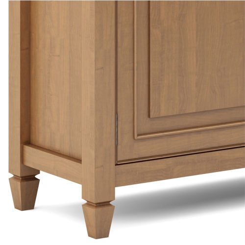 Simpli Home Connaught 2 Door Solid Wood Entryway Console Table in Golden Brown