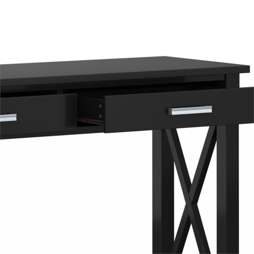 Simpli Home Kitchener 47" Solid Wood Console Table in Black