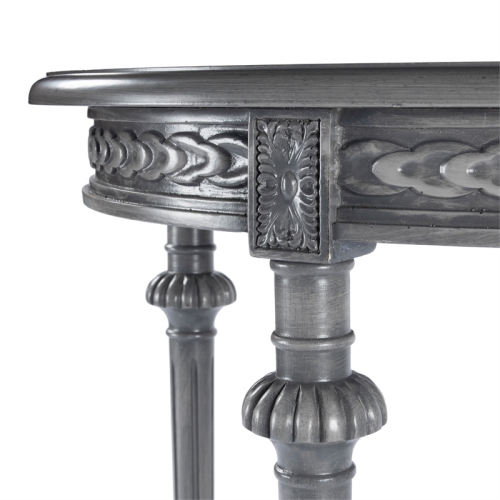 Butler Hellinger Round Gray Wood Lamp Table