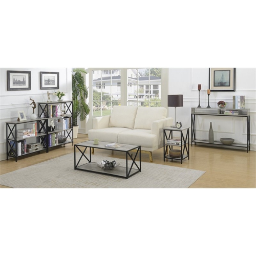 Convenience Concepts Tucson Coffee Table in Faux Birch Gray Wood Finish