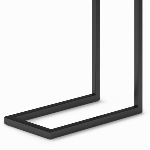 Simpli Home Skyler Industrial 18 " Metal C Side Table with Marble Top in White