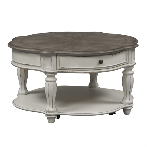 Magnolia Manor White Round Cocktail Table