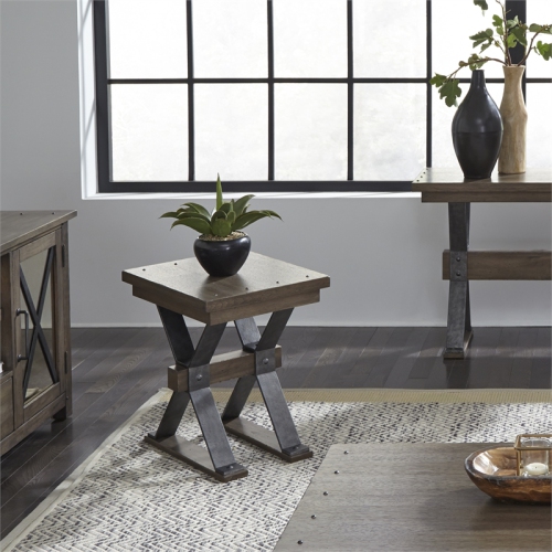 Sonoma Road Light Brown Chair Side Table