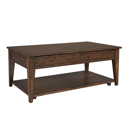 Lake House Dark Brown Lift Top Cocktail Table