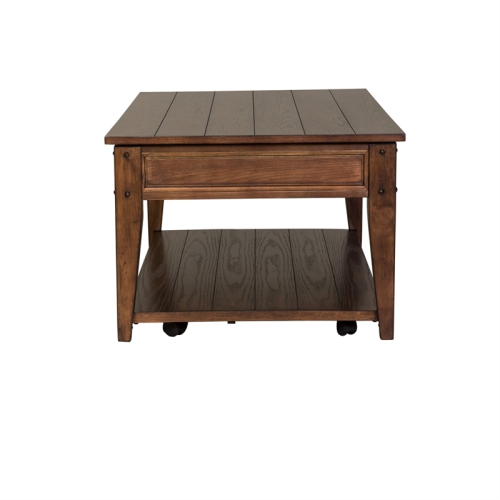 Lake House Dark Brown Lift Top Cocktail Table
