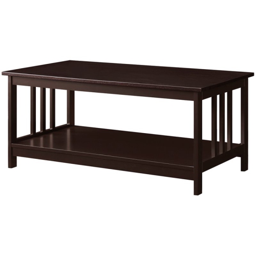 CONVENIENCE CONCEPTS  Mission Coffee Table In Espresso Wood Finish
