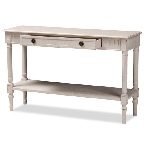 Baxton Studio Ariella 47" Console Table in Whitewashed