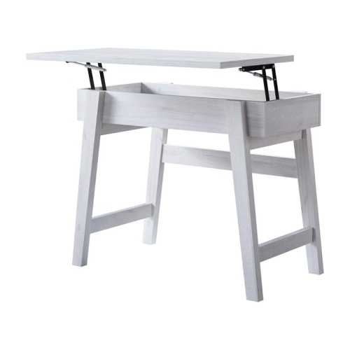 Bowery Hill Modern Wood Lift-Top Console Table in White Oak