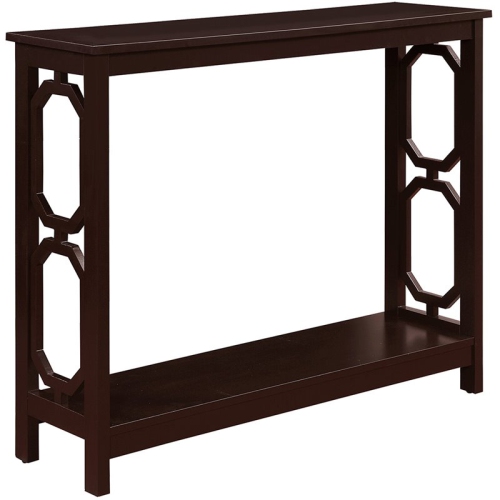 CONVENIENCE CONCEPTS  Omega Console Table In Espresso Wood Finish