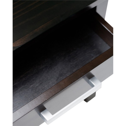 Simpli Home Kitchener Solid Wood End Table with Storage Drawer in Hickory Brown