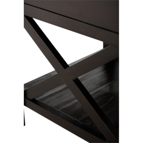 Simpli Home Kitchener Solid Wood End Table with Storage Drawer in Hickory Brown