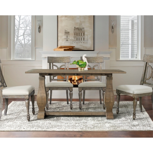 Bowery Hill Contemporary Solid Wood Flip Top Sofa Table Reclaimed Natural Brown