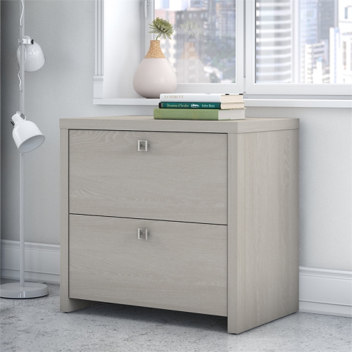Office by kathy ireland Echo Lateral File Cabinet in Gray Sand