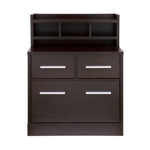 Furniture of America Jonah Wood Multi-Storage Filing Cabinet in Cappuccino