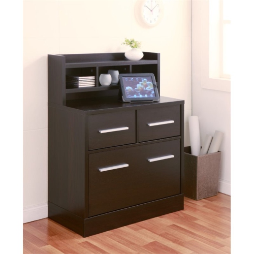 Furniture of America Jonah Wood Multi-Storage Filing Cabinet in Cappuccino