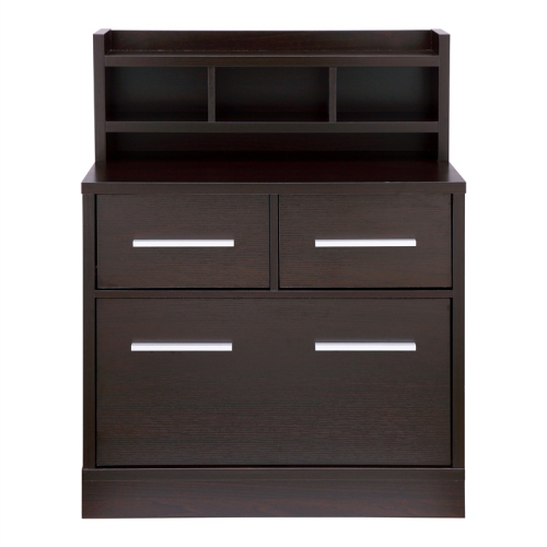 Furniture of America Jonah Wood Multi-Storage Filing Cabinet in Cappuccino