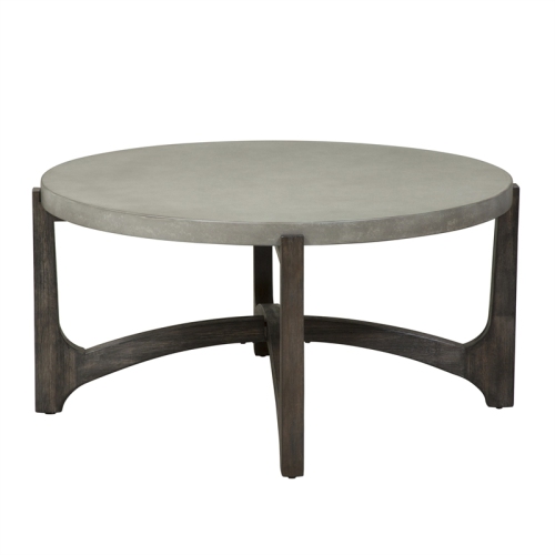 Cascade Dark Brown Round Cocktail Table