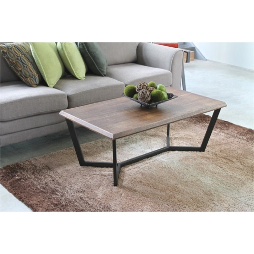International Caravan Hamburg Wood Coffee Table in Canyon Oak