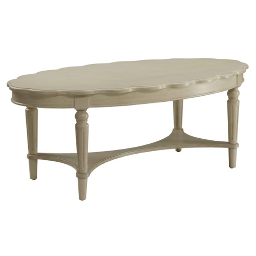 antique white oval coffee table