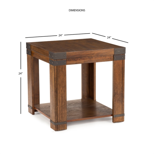 Arusha Square End Table in Medium Cherry