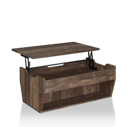 FURNITURE OF AMERICA  Edwards Wood Lift-Top Coffee Table In Reclaimed Oak