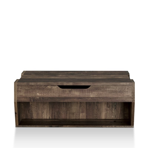Furniture of America Edwards Wood Lift-Top Coffee Table in Reclaimed Oak