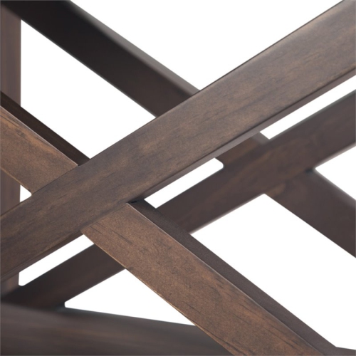 Simpli Home Kitchener 1 Drawer End Table in Warm Walnut