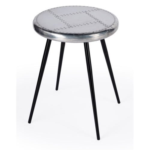 BUTLER SPECIALTY  Yeager Metal Aviator Accent Table In Silver