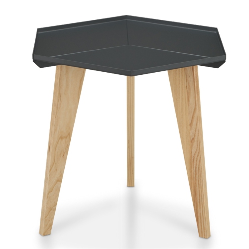 Furniture of America Bok Modern Chic Metal Tray-Top End Table in Gray