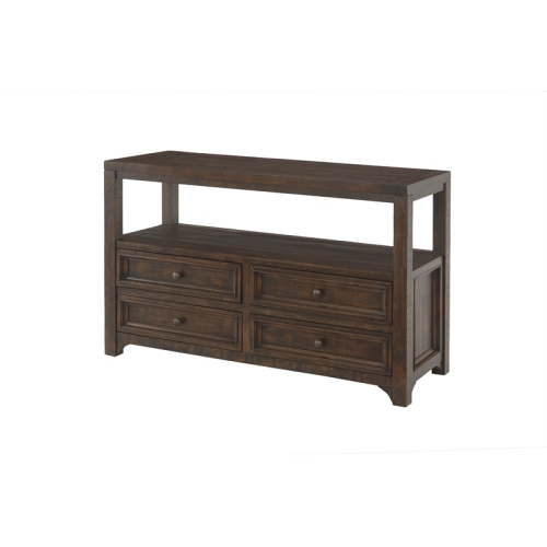 BOWERY HILL  Farmhouse Solid Wood 4 Drawer Sofa Console Table