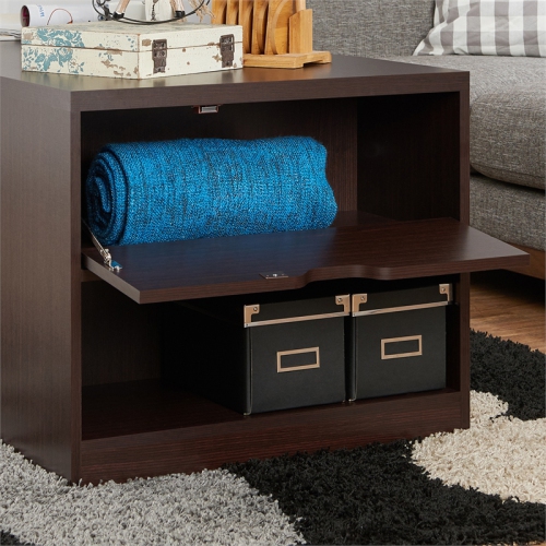 Furniture of America Sima Modern Wood Storage Coffee Table in Walnut