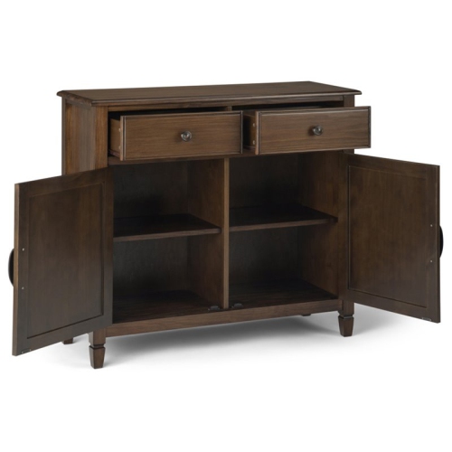 Simpli Home Connaught 2 Drawer Accent Chest in Rustic Natural