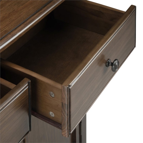 Simpli Home Connaught 2 Drawer Accent Chest in Rustic Natural