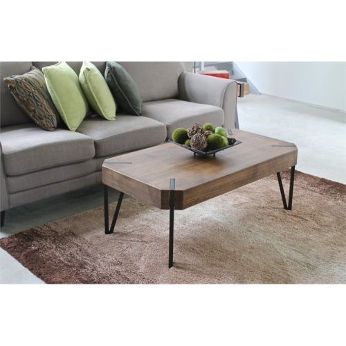 International Caravan Hamburg Hexagon Wood Coffee Table