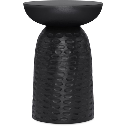 SIMPLI HOME  Boyd 13" Round Contemporary Solid Wood Accent Table In Black Well made and extremely beautiful end table